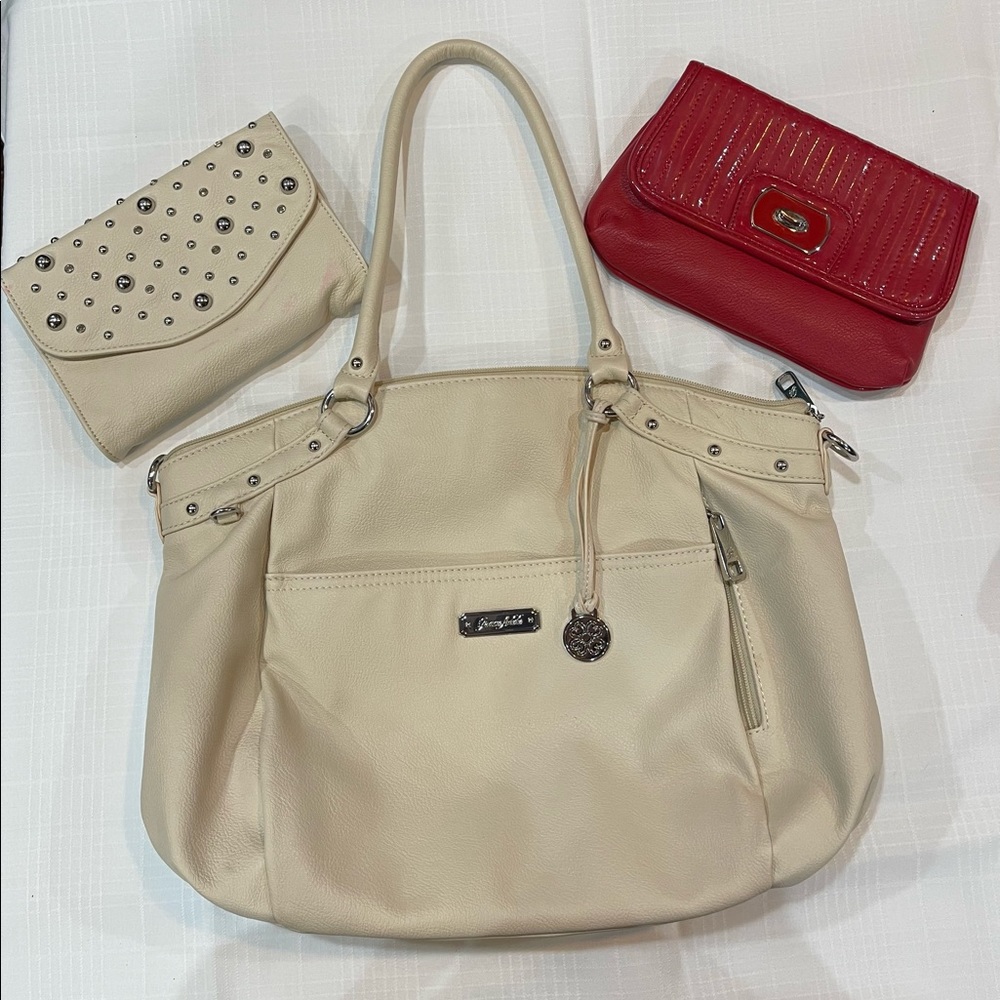 Grace Adele Purse with 2 clutches and a crossbody strap